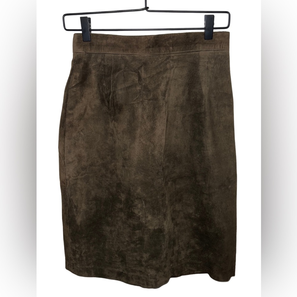VINTAGE ANN TAYLOR Faux Suede Pencil Skirt